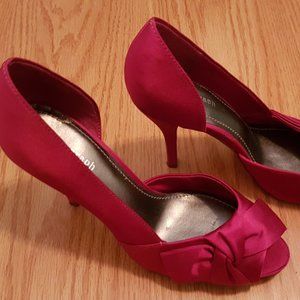 Pink Satin Heels, UK 5 (/US7-7.5)